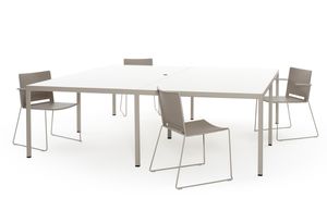 boardroom table / contemporary / HPL / lacquered glass