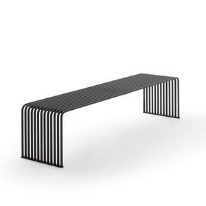 public bench / garden / industrial design / galvanized steel