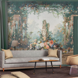 traditional wallpaper / floral / scenic / non-woven