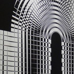 contemporary wallpaper / geometric / 3D effect / white