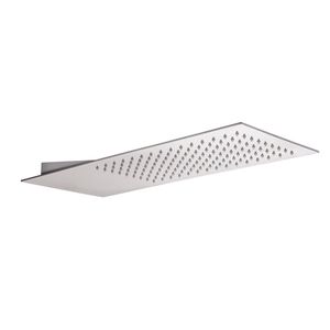 wall-mounted shower head / rectangular / rain