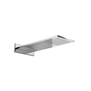 wall-mounted shower head / rectangular / rain
