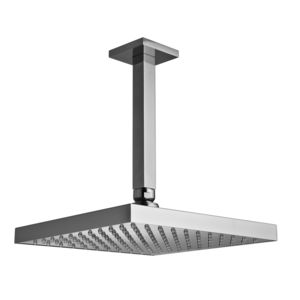 ceiling-mounted shower head / square / rain