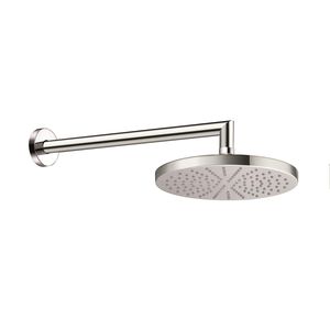 wall-mounted shower head / round / rain