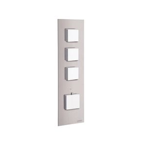 shower mixer tap / wall-mounted / chromed metal / thermostatic