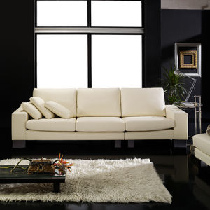 contemporary sofa / leather / 3-seater