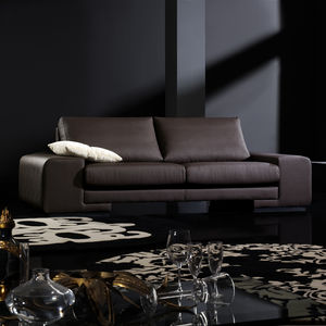 contemporary sofa / leather / 2-seater