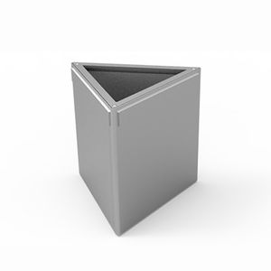 steel planter / triangular / contemporary / for public spaces