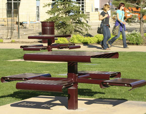 picnic table / square / outdoor / contemporary