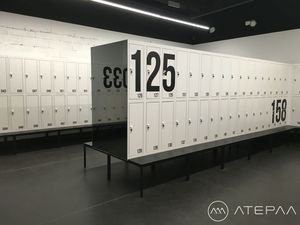 metal locker / for public buildings / for sports facilities / secure