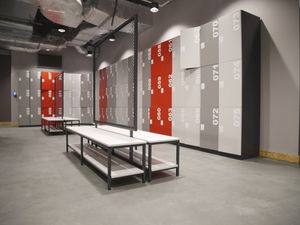 metal locker / for public buildings / for sports facilities / secure