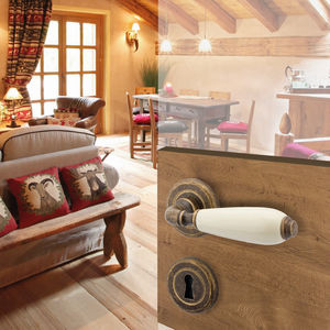 door handle / metal / porcelain / traditional