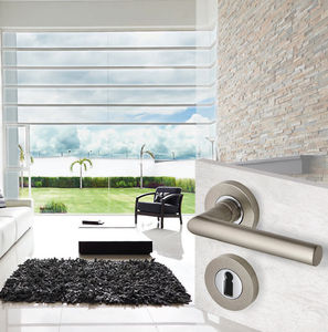 door handle / metal / contemporary / with lock