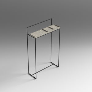 1-bar towel rack / floor-standing / steel
