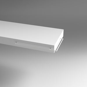 2-bar towel rack / wall-mounted / steel