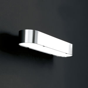 wall-mounted spotlight / bathroom / fluorescent / steel