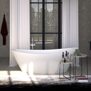 free-standing bathtub / oval / Solid Surface