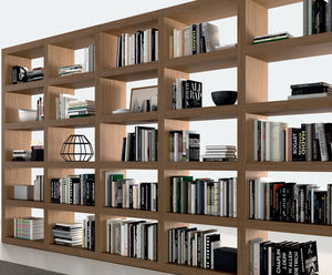 contemporary bookcase / for hotel rooms / for professional use / wooden