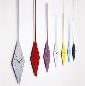 contemporary clock / analog / wall-mounted / metal