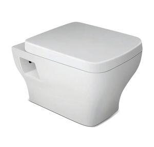 wall-hung toilet / porcelain / rimless