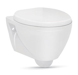 wall-hung toilet / porcelain / rimless