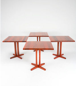 Scandinavian design bistro table / rosewood / rectangular / square
