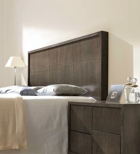 double bed headboard / contemporary / beech / walnut