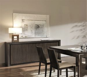 contemporary sideboard / walnut / beech