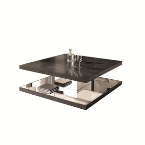 contemporary coffee table / walnut / rectangular / square