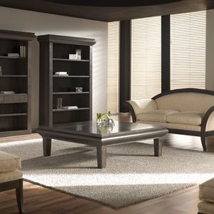 traditional coffee table / walnut / rectangular / square