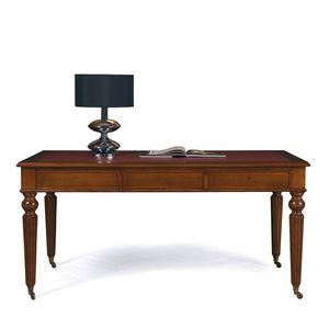 executive desk / walnut / beech / leather