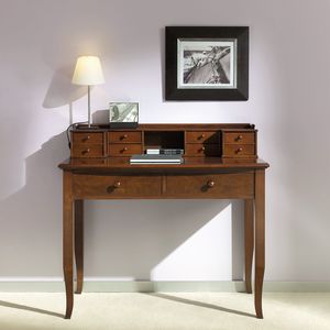 traditional secretary desk / walnut / beech / with storage