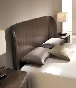 double bed headboard / contemporary / walnut
