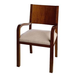 contemporary chair / upholstered / with armrests / ergonomic