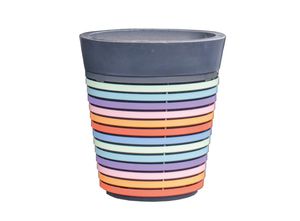 steel planter / stainless steel / thermo-lacquered steel / contemporary