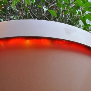 galvanized steel planter / round / contemporary / for public areas
