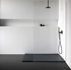rectangular shower tray / resin / custom / non-slip