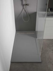 rectangular shower base / resin / stone resin / extra-flat