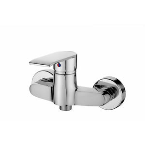 shower mixer tap / wall-mounted / metal / bathroom