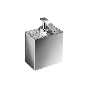 commercial soap dispenser / free-standing / chrome-plated brass / gold-plated brass