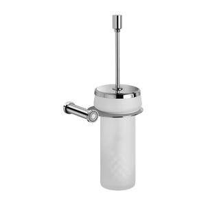 glass toilet brush / brass / wall-mounted