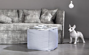 contemporary pouf / fabric