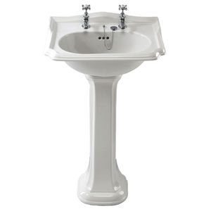 free-standing washbasin / oval / porcelain / traditional