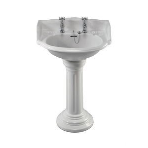 free-standing washbasin / oval / porcelain / traditional