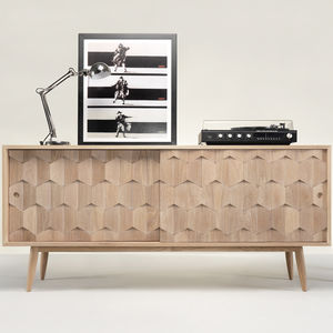 contemporary sideboard / oak / solid wood