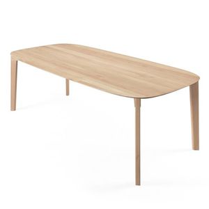 contemporary dining table / oak / walnut / rectangular