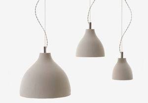pendant lamp / contemporary / concrete / halogen