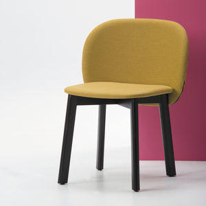 contemporary chair / upholstered / fabric / beech
