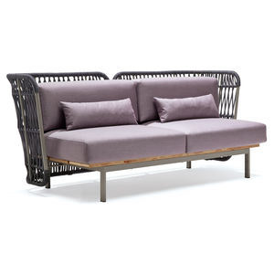 contemporary sofa / metal / fabric / commercial
