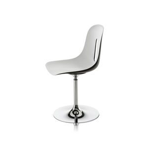 contemporary chair / central base / metal / polyurethane